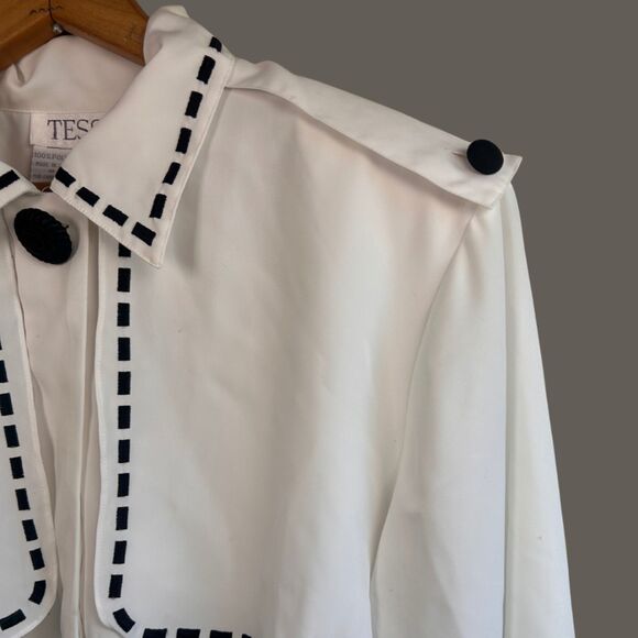 Vintage Tess Large Stitch Button Front Blouse - Picture 2 of 9